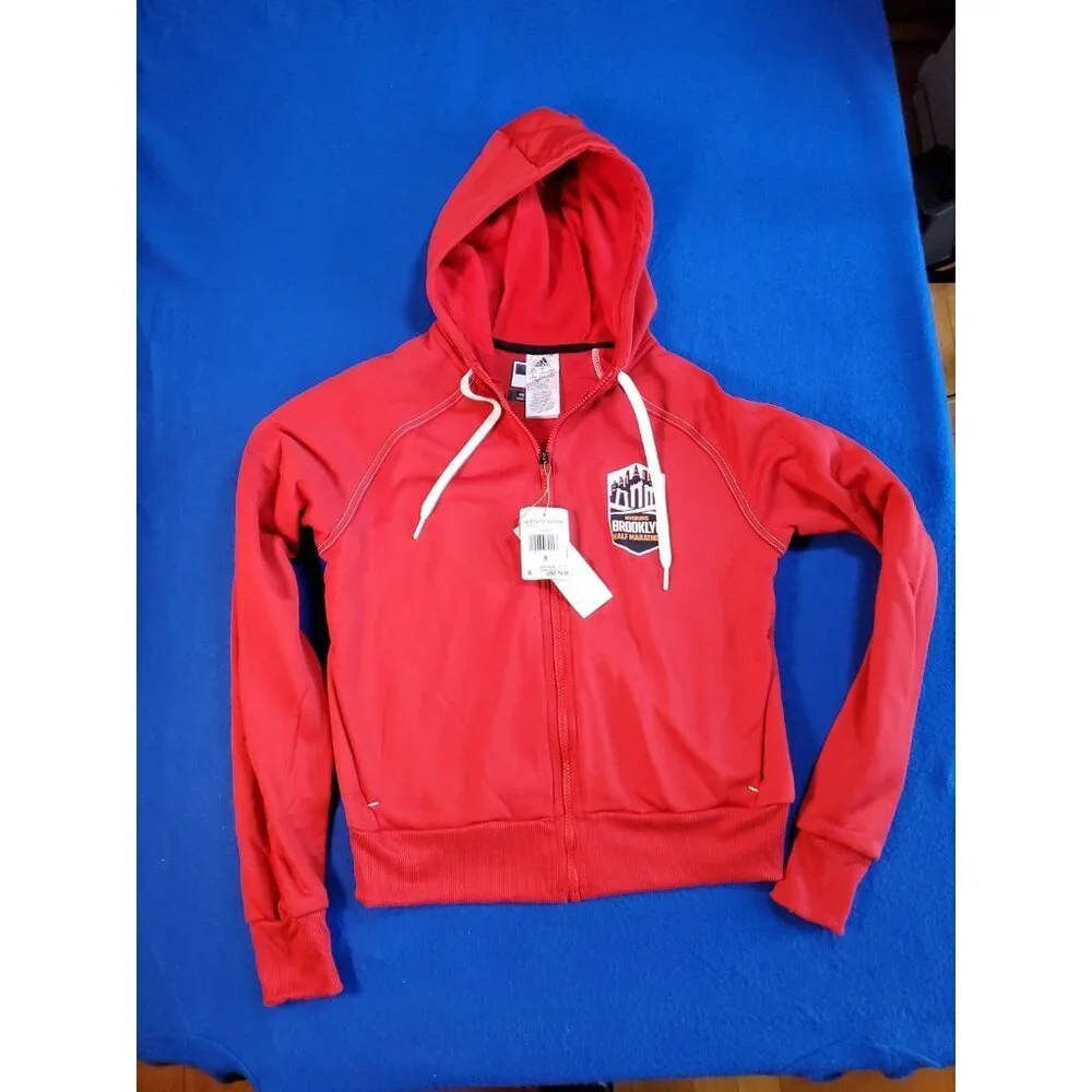 Adidas Medical BROOKLYN HALF MARATHON Hoodie Full Zip Track Size Small NEW